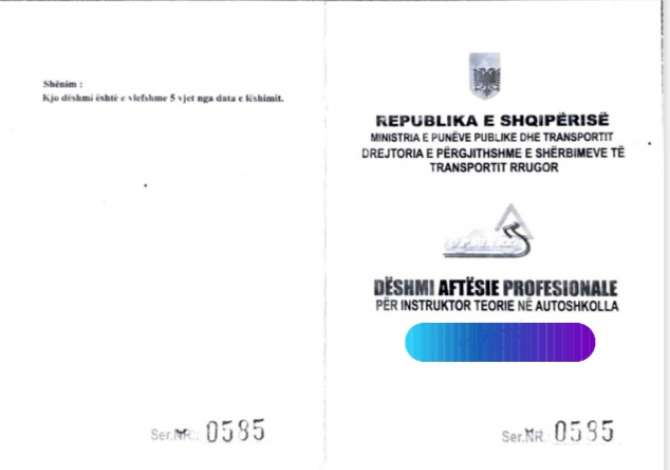 Professional Services  a Durazzo - 10,000 Leke