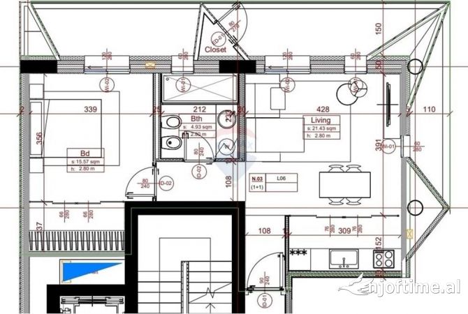 Ambient biznesi me qera 3+1 ne Tirane - 1,300 Euro