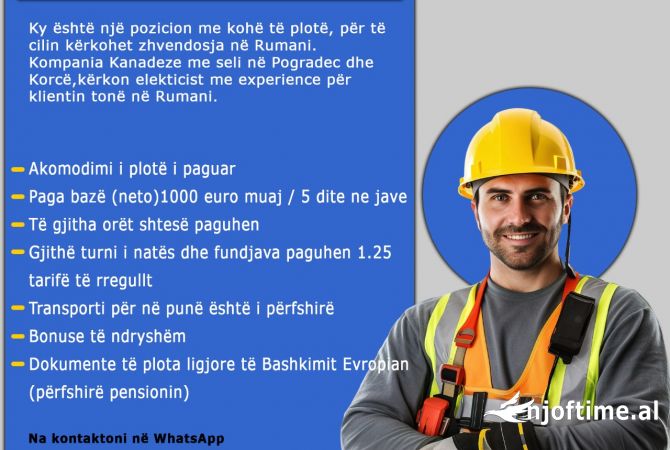 Njoftime Pune Elektricist