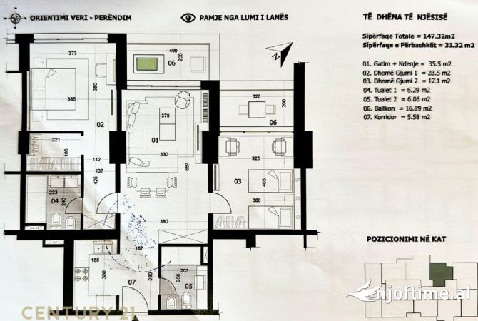 Shtepi ne shitje 2+1 ne Tirane - 550,000 Euro
