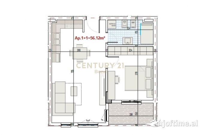 Shtepi ne shitje 1+1 ne Tirane - 64,820 Euro