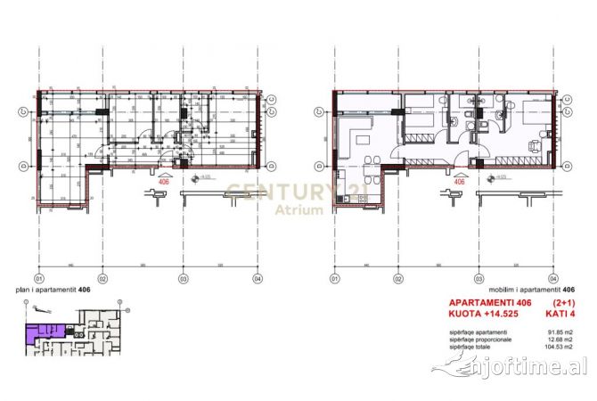 Shtepi ne shitje 2+1 ne Tirane - 261,250 Euro