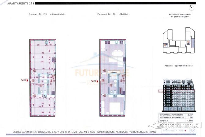 Shtepi ne shitje 1+1 ne Tirane - 143,800 Euro
