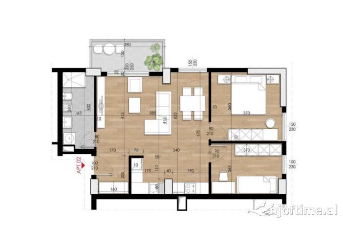 Shtepi ne shitje 2+1 ne Tirane - 141,000 Euro