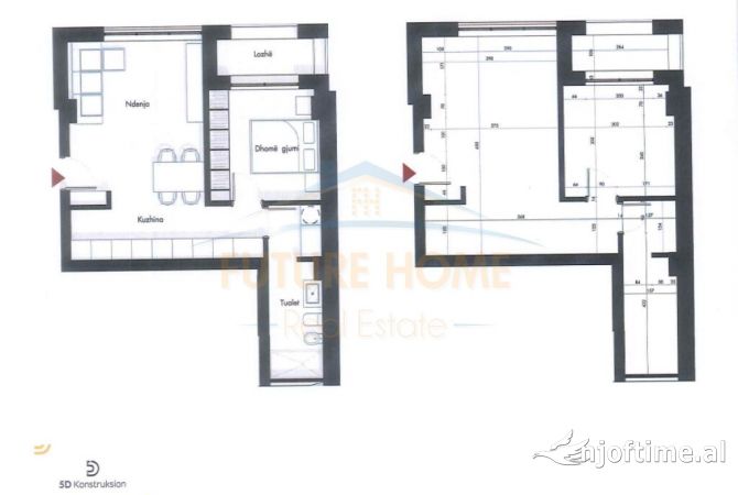Shtepi ne shitje Apartament ne Tirane, 1+1, Mobilimi Bosh, pa mobiluar, Pagesa 110,000  Euro.