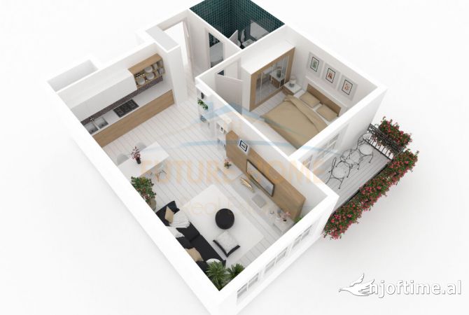 Shtepi ne shitje 1+1 ne Tirane - 105,000 Euro