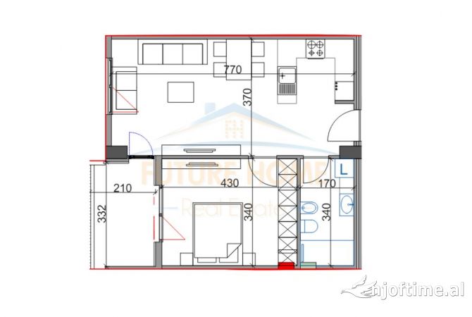 Shtepi ne shitje 1+1 ne Tirane - 122,600 Euro