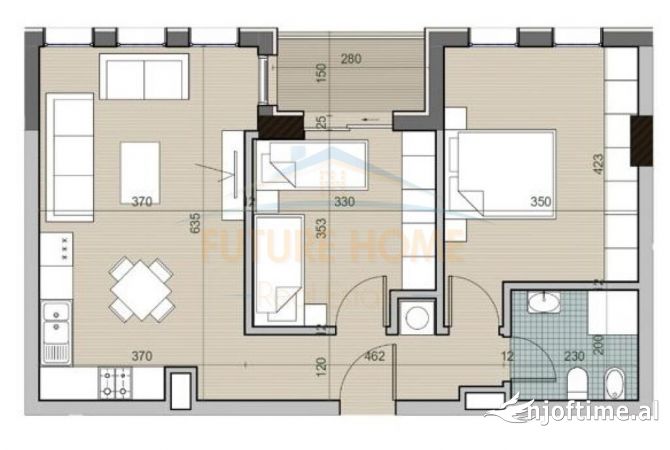 Shtepi ne shitje Apartament ne Tirane, 2+1, Mobilimi Bosh, pa mobiluar, Pagesa 83,000  Euro.