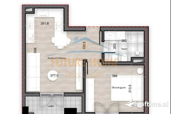 House for Sale 1+1 in Tirana - 97,000 Euro