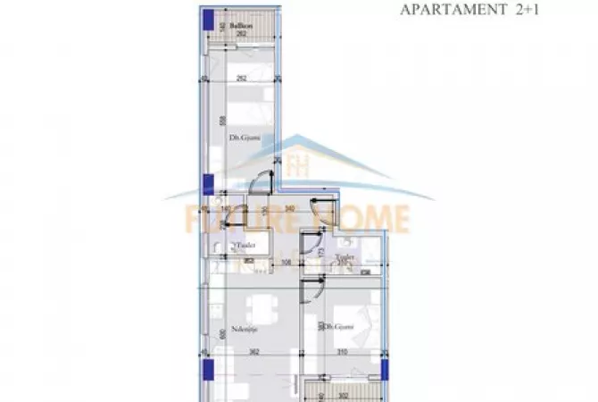 Shtepi ne shitje Apartament ne Tirane, 2+1, Mobilimi Bosh, pa mobiluar, Pagesa 126,000  Euro.