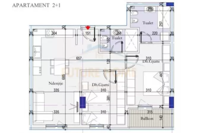 Casa in vendita 2+1 a Tirana - 122,200 Euro