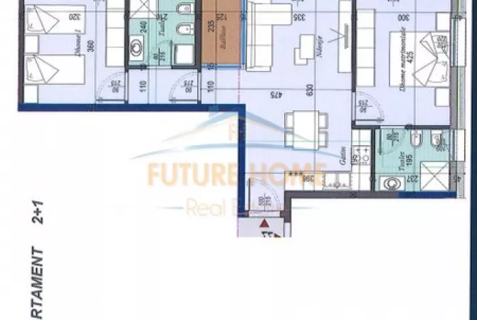 Shtepi ne shitje 2+1 ne Tirane - 114,500 Euro