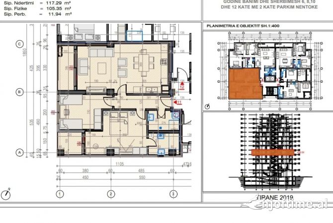 Ambient biznesi me qera 3+1 ne Tirane - 1,400 Euro