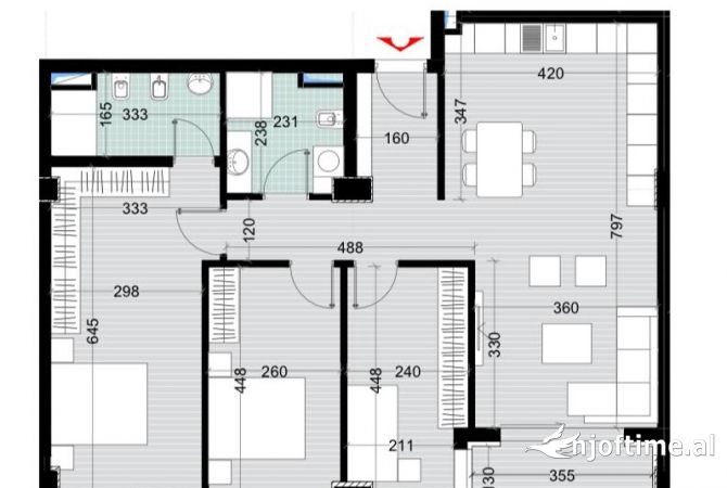 Shtepi ne shitje Apartament ne Tirane, 3+1, Mobilimi E mobiluar, Pagesa 133,198  Euro.