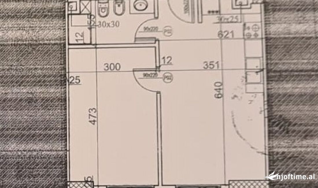 Shtepi ne shitje Apartament ne Tirane, 1+1, Mobilimi Bosh, pa mobiluar, Pagesa 82,199  Euro.