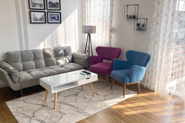 Shtepi me qera Apartament ne Tirane, 1+1, Mobilimi E mobiluar, Pagesa 647  Euro.