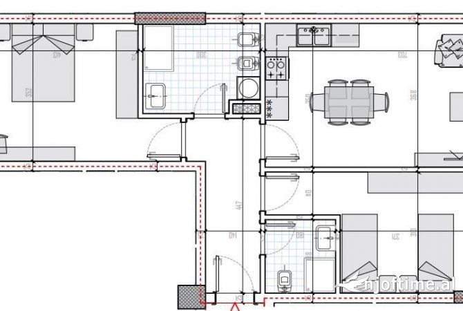 Shtepi ne shitje Apartament ne Tirane, 2+1, Mobilimi Bosh, pa mobiluar, Pagesa 98,000  Euro.