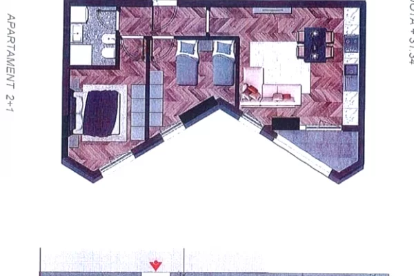 Apartment for sale in Tirana 2+1, Emty