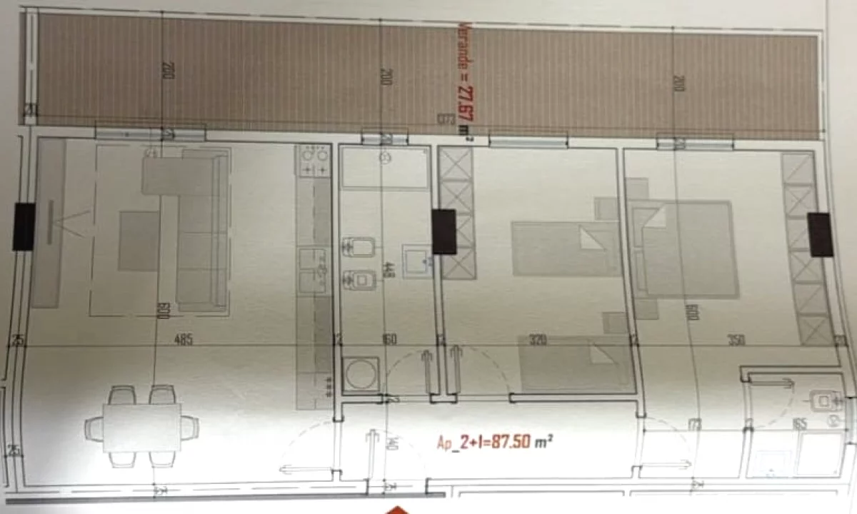 Apartment for sale in Tirana 2+1, Emty