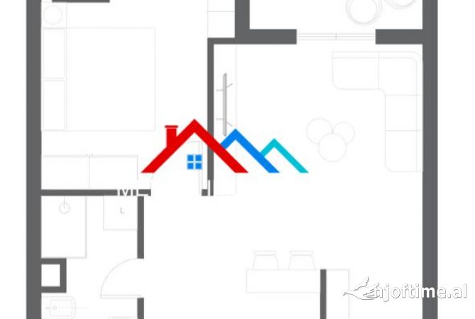 Shtepi ne shitje 1+1 ne Tirane - 93,000 Euro