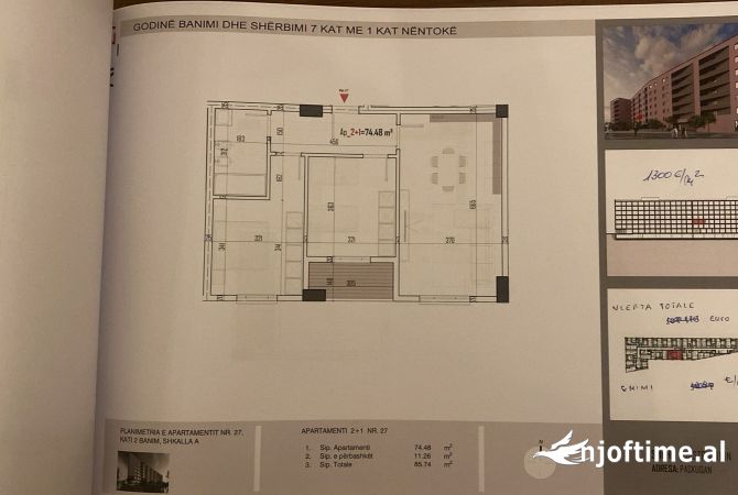 Shtepi ne shitje 2+1 ne Tirane - 85,000 Euro