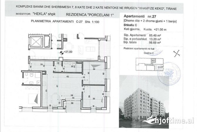 Shtepi ne shitje 1+1 ne Tirane - 112,000 Euro