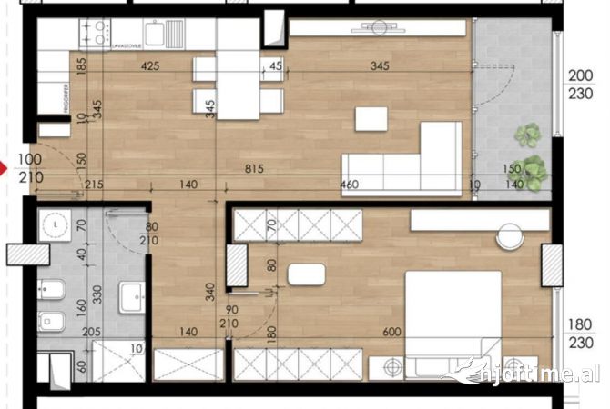 Shtepi ne shitje 1+1 ne Tirane - 135,000 Euro