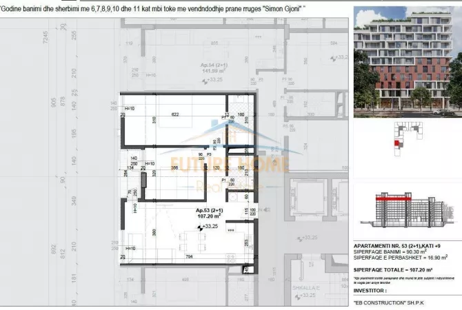Shtepi ne shitje 2+1 ne Tirane - 150,000 Euro