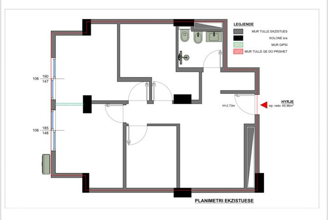 Ambient biznesi me qera 3+1 ne Tirane - 700 Euro