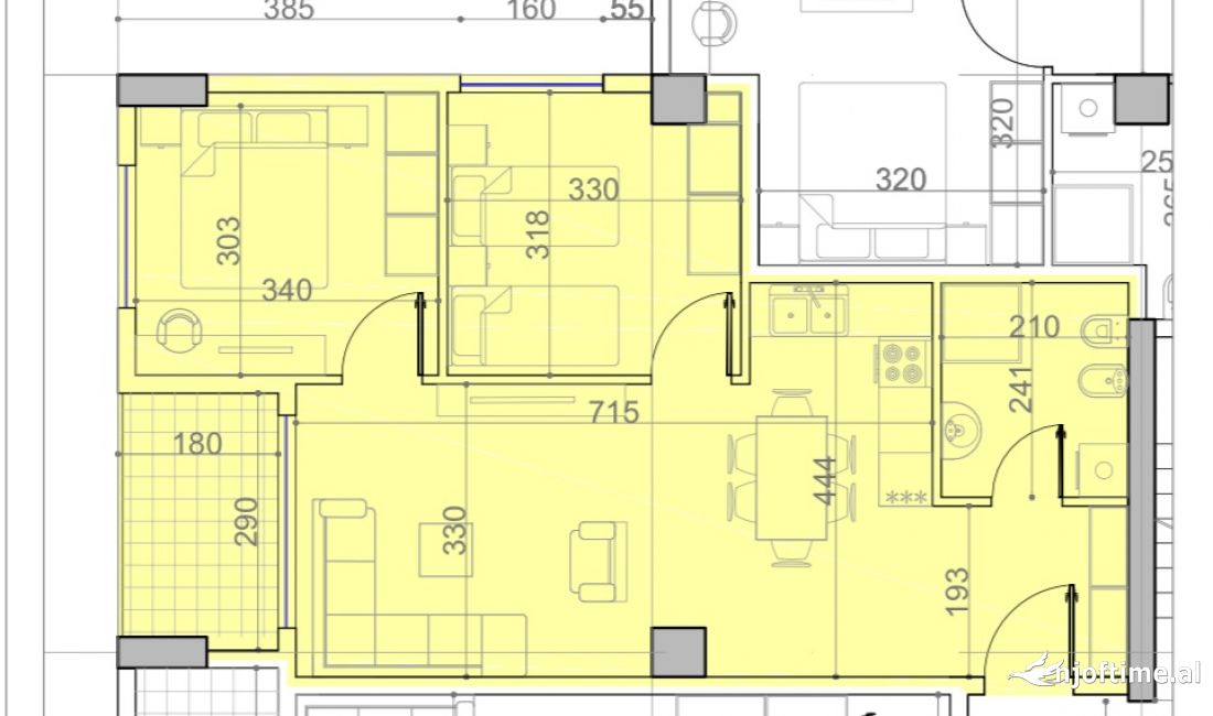 Shtepi ne shitje Apartament ne Tirane, 2+1, Mobilimi Bosh, pa mobiluar, Pagesa 11,900,000  Leke.