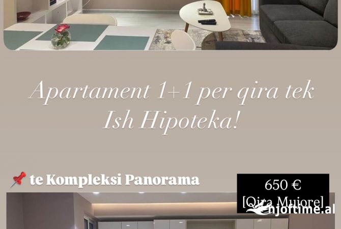 Shtepi me qera 1+1 ne Tirane - 650 Euro