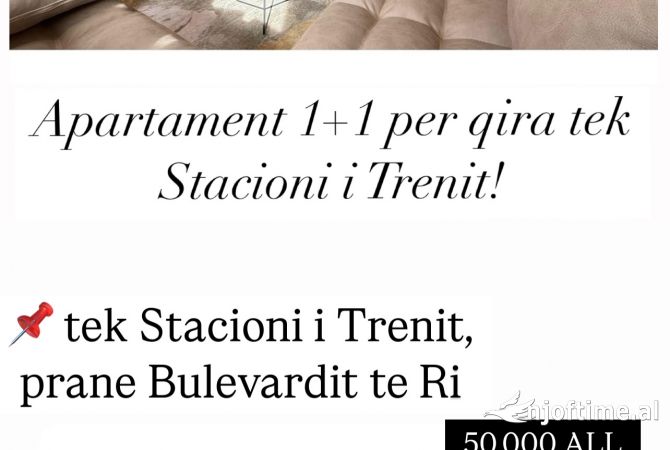 Shtepi me qera 1+1 ne Tirane - 50,000 Leke