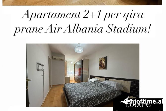 Shtepi me qera 2+1 ne Tirane - 1,000 Euro