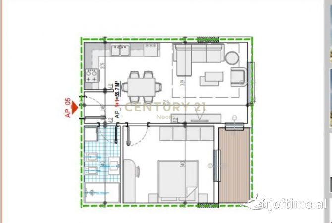 Shtepi ne shitje 1+1 ne Tirane - 52,000 Euro