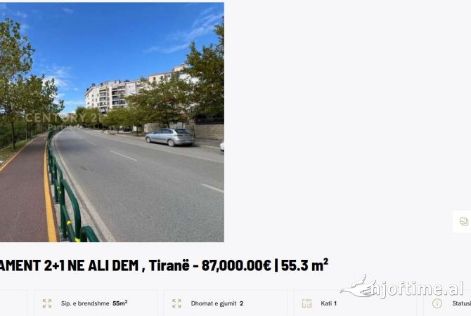 Shtepi ne shitje 2+1 ne Tirane - 87,000 Euro