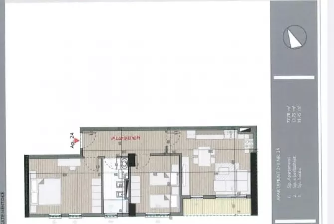 Shtepi ne shitje 2+1 ne Tirane - 91,500 Euro