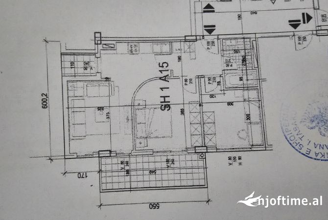 Shtepi ne shitje Apartament ne Tirane, 2+1, Mobilimi Bosh, pa mobiluar, Pagesa 173,000  Euro.