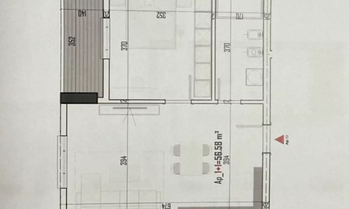 Appartamento in vendita a Tirana 1+1, Vuoto