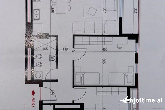 Shtepi ne shitje Apartament ne Tirane, 2+1, Mobilimi Bosh, pa mobiluar, Pagesa 96,000  Euro.