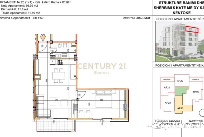 Shtepi ne shitje 1+1 ne Tirane - 162,380 Euro