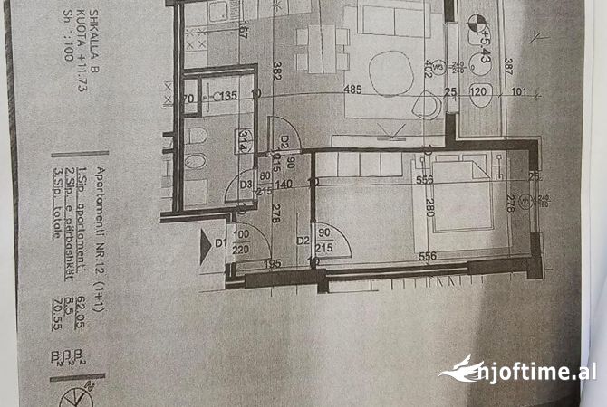 Shtepi ne shitje 1+1 ne Tirane - 95,500 Euro