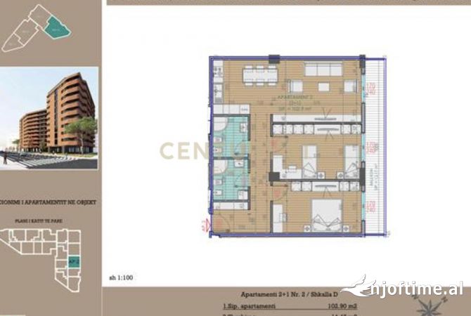 Shtepi ne shitje 2+1 ne Tirane - 210,000 Euro