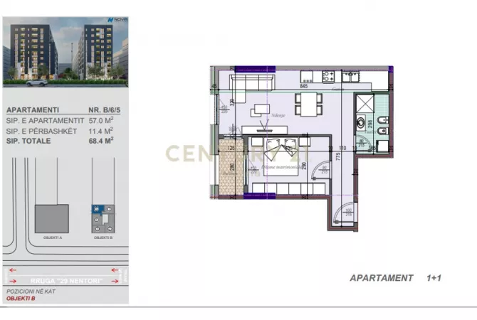 Shtepi ne shitje 1+1 ne Tirane - 82,000 Euro