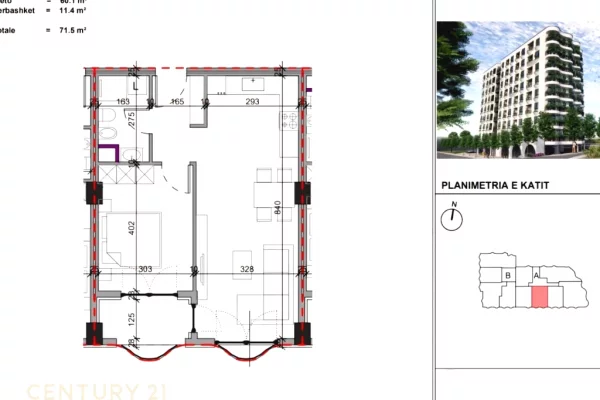 House for Sale 1+1 in Tirana - 86,000 Euro