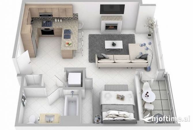 Shtepi ne shitje 1+1 ne Tirane - 128,000 Euro