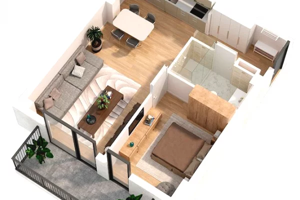 Ringside Residence , shitet apartament 1+1.