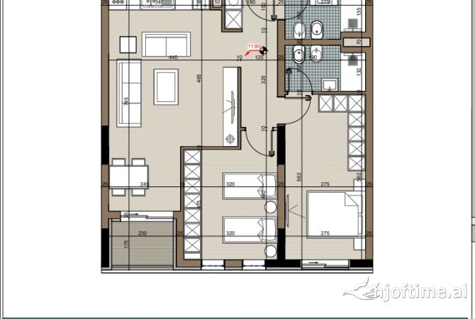Shtepi ne shitje 2+1 ne Tirane - 74,000 Euro