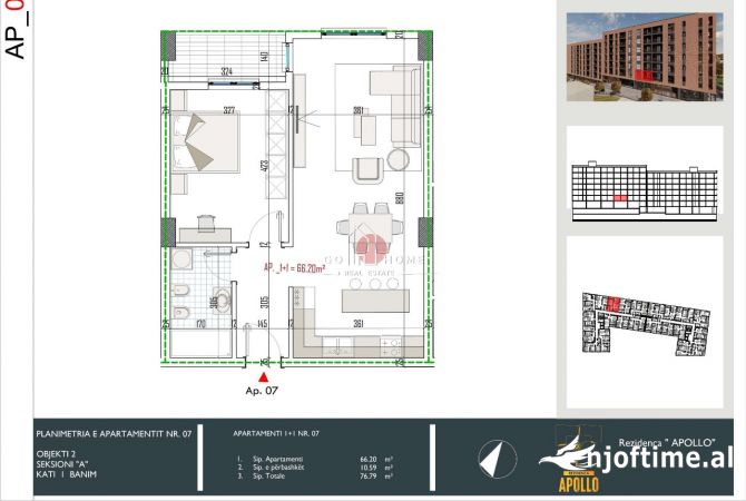 Shtepi ne shitje 1+1 ne Tirane - 80,700 Euro