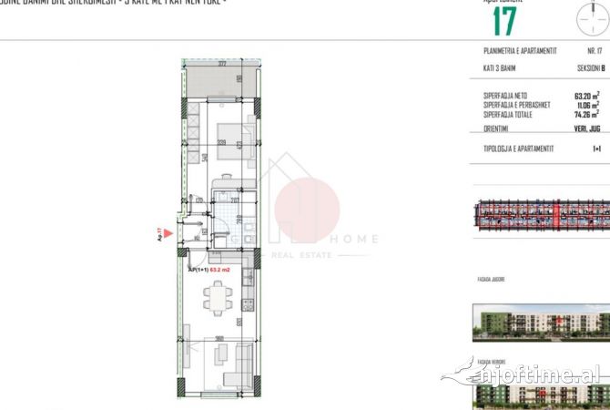 House for Sale 1+1 in Tirana - 57,900 Euro
