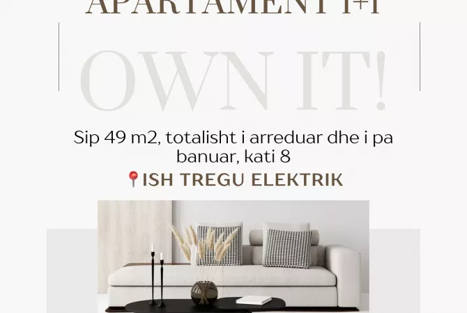 Shtepi ne shitje 1+1 ne Tirane - 133,000 Euro